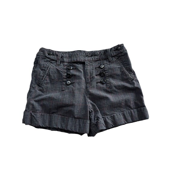 anthropologie Gray Plaid Idra Shorts Retro Sailer Size 10 - Picture 1 of 6